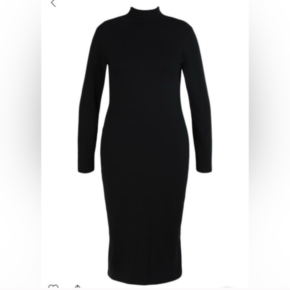 Mock neck body con midi dress - Picture 5 of 6